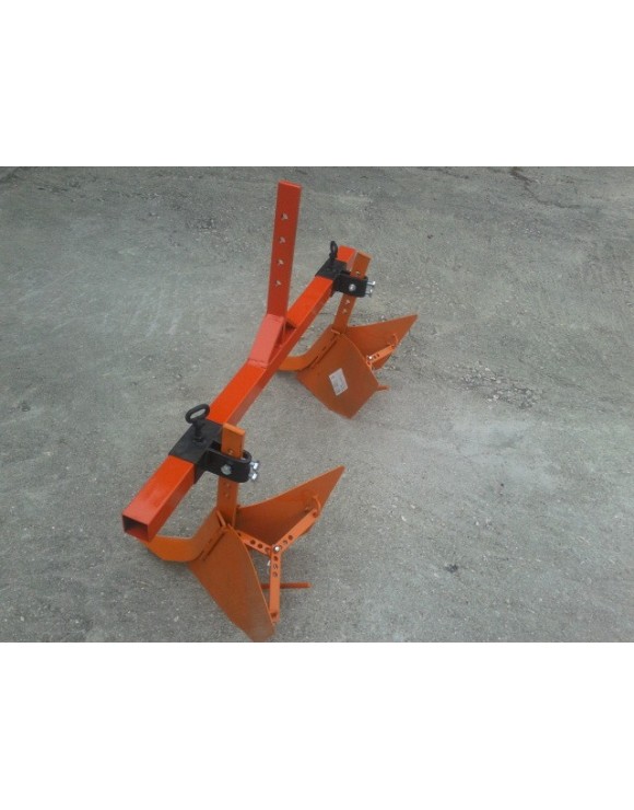 Double plow rotavator