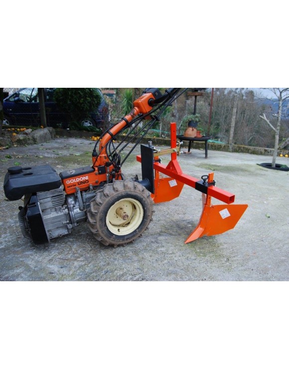 Double plow rotavator