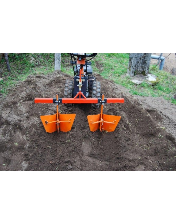 Double plow rotavator