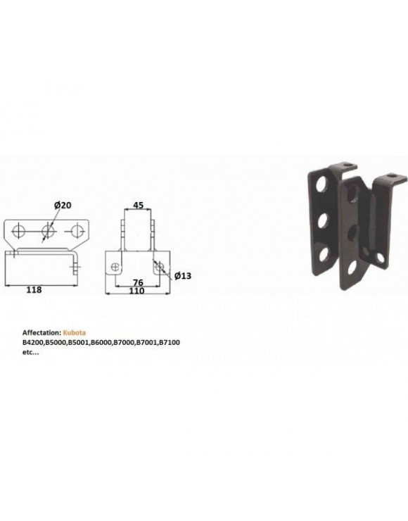 Kubota top bracket