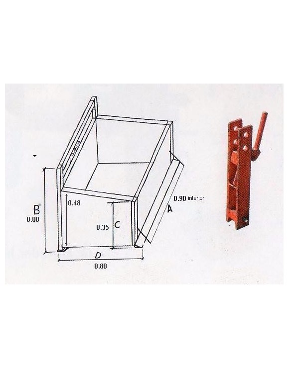 Tipper for mini tractor 0.9 m