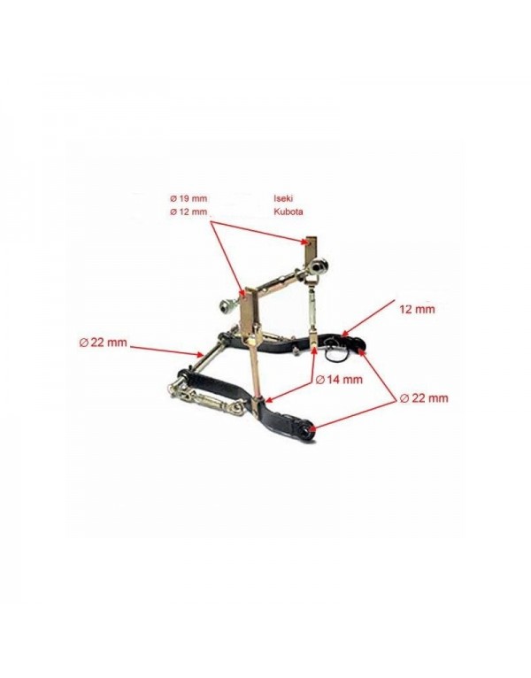 Kit 3 points micro tracteur