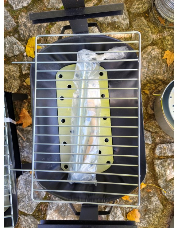 Barbecue de Table en Fer Noir 60x30 cm